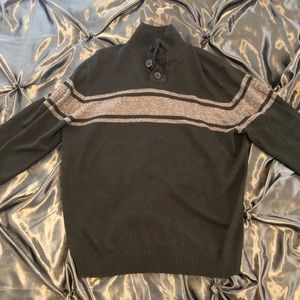 Black and grey turtleneck sweater